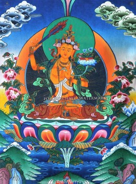 Buddhist Painting - Manjushree Thangka Buddhism